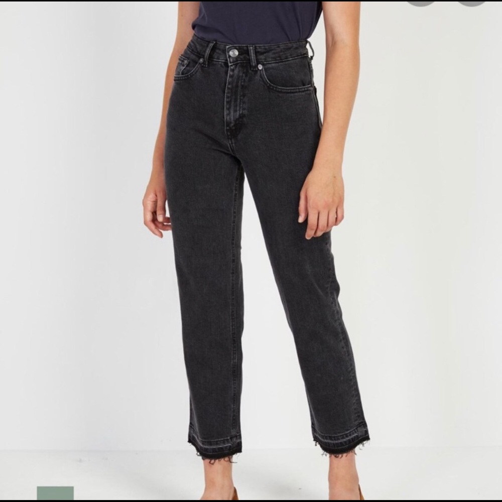 Frank And Oak High Waist Cropped Straight Jeans